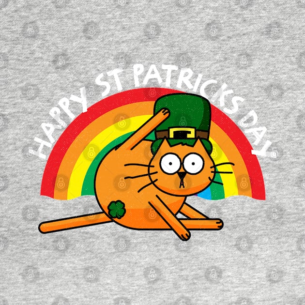 St Patricks Day Cat Leprechaun Shamrock Censor by BraaiNinja